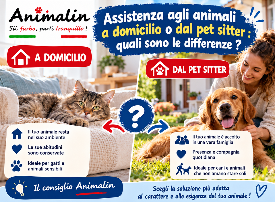🏠 Custodia di animali a domicilio o dal petsitter: quali differenze?
