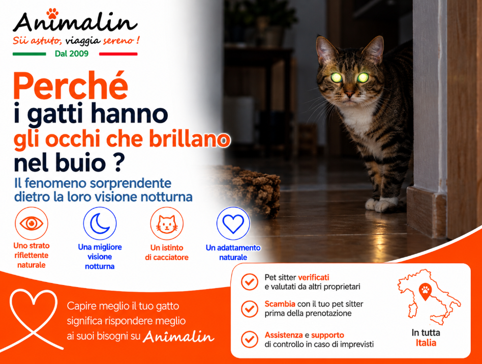 🤔 E perché i gatti hanno gli occhi che brillano al buio? Il fenomeno sorprendente dietro la loro visione notturna