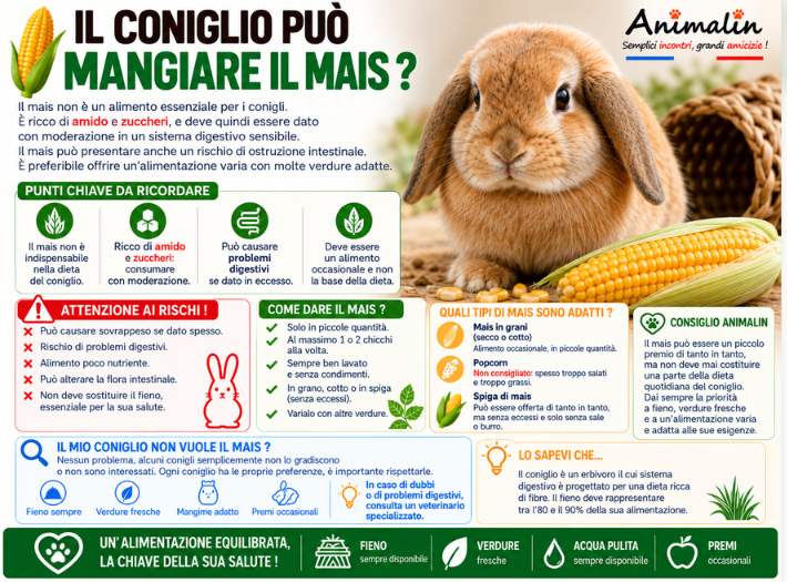 🌽 Il coniglio può mangiare il mais? La guida completa (2026)