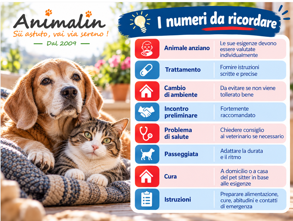 👴 Far custodire un animale anziano: le precauzioni da prendere