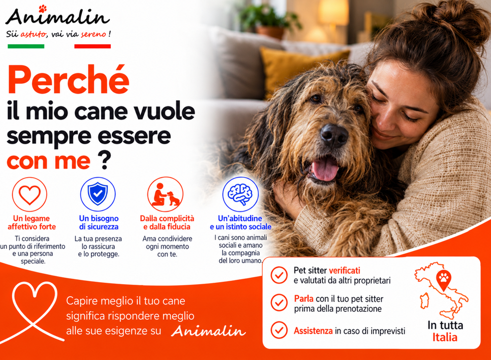 🤔 E perché il mio cane vuole sempre stare con me?